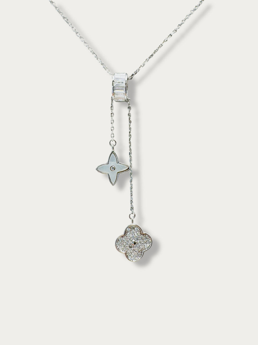 Moonlit Clover & Star Necklace