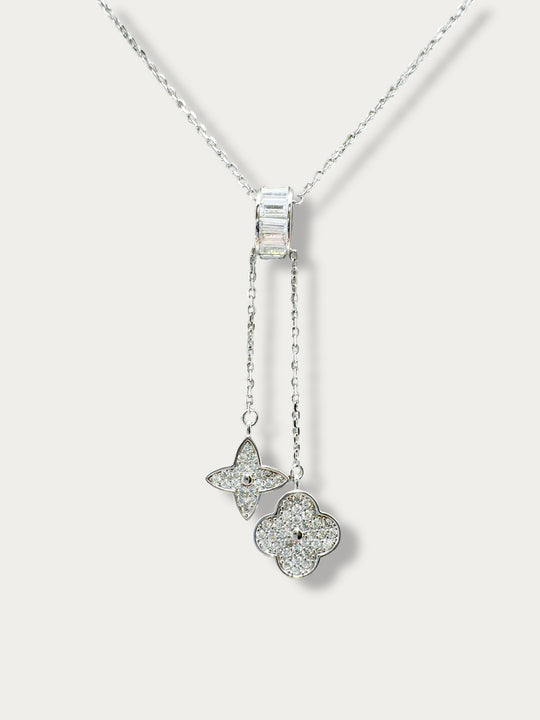 Moonlit Clover & Star Necklace