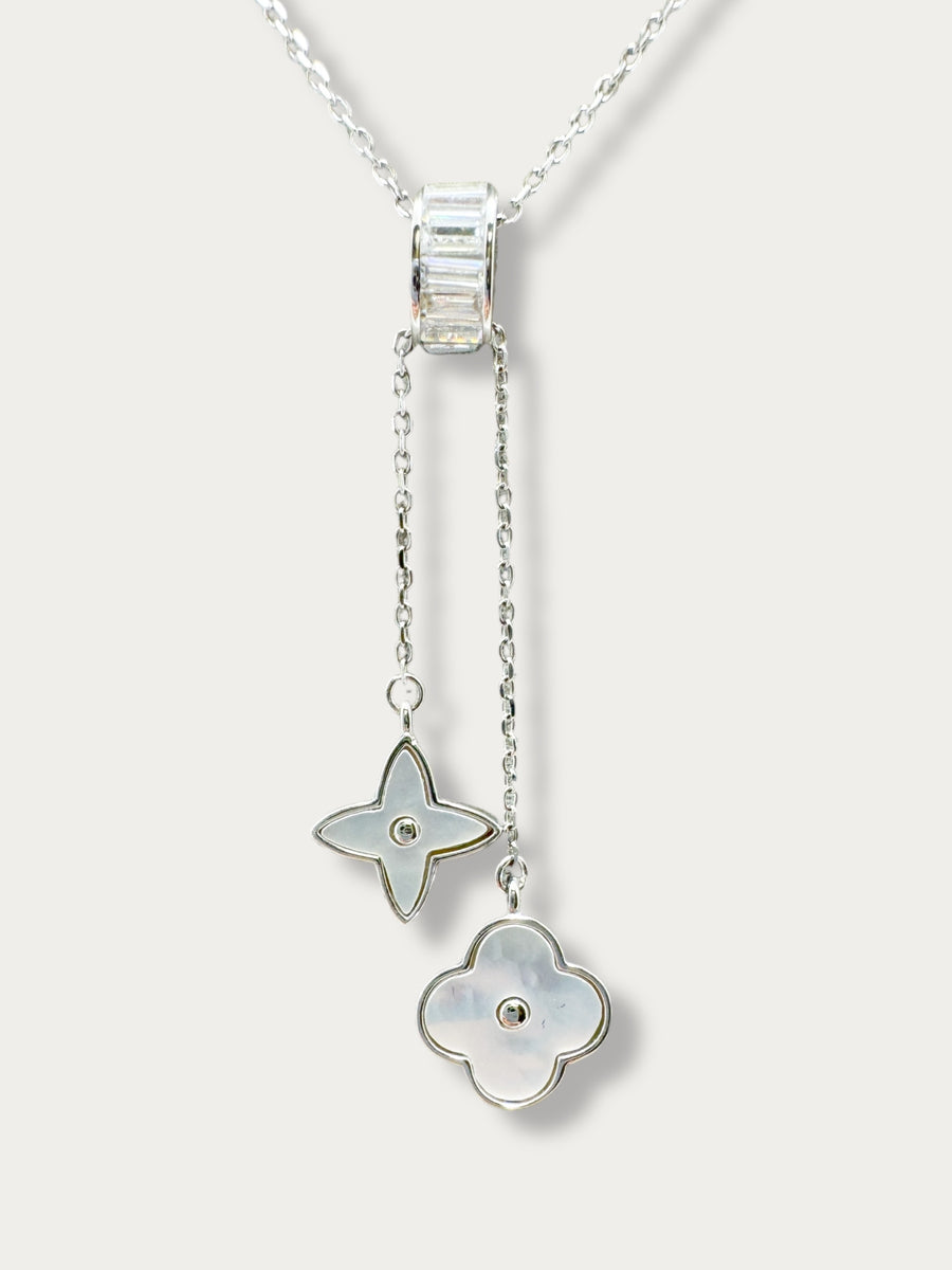 Moonlit Clover & Star Necklace